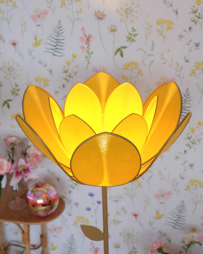 Pied de lampadaire et abat - jour fleur double - Mimosa - Silly &amp; Billy