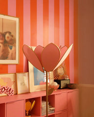 Pied de lampadaire et abat-jour fleur double - Sugar