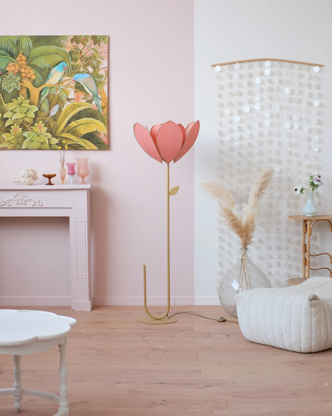 Pied de lampadaire et abat - jour fleur double - Terracotta - Silly &amp; Billy