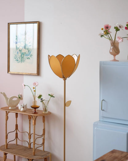 Pied de lampadaire et abat - jour fleur simple - Honey - Silly &amp; Billy