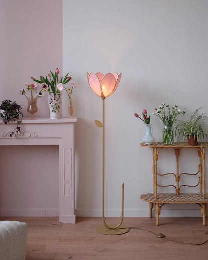 Pied de lampadaire et abat - jour fleur simple - Sugar - Silly &amp; Billy