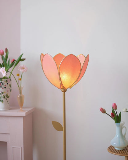 Pied de lampadaire et abat - jour fleur simple - Terracotta - Silly &amp; Billy