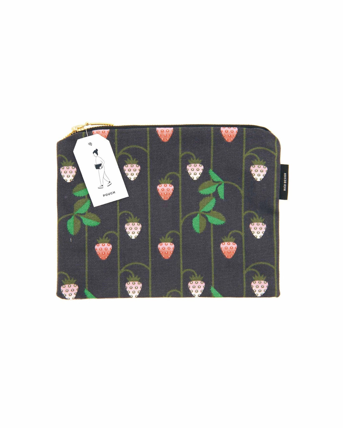 Pochette Fraises - Noir - Silly & Billy