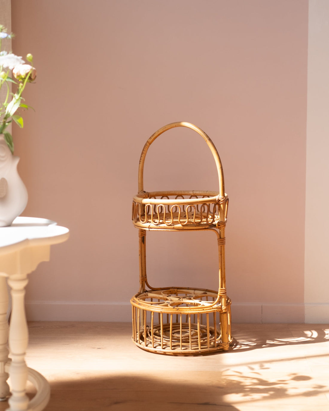 Porte - boissons vintage en rotin - Silly &amp; Billy