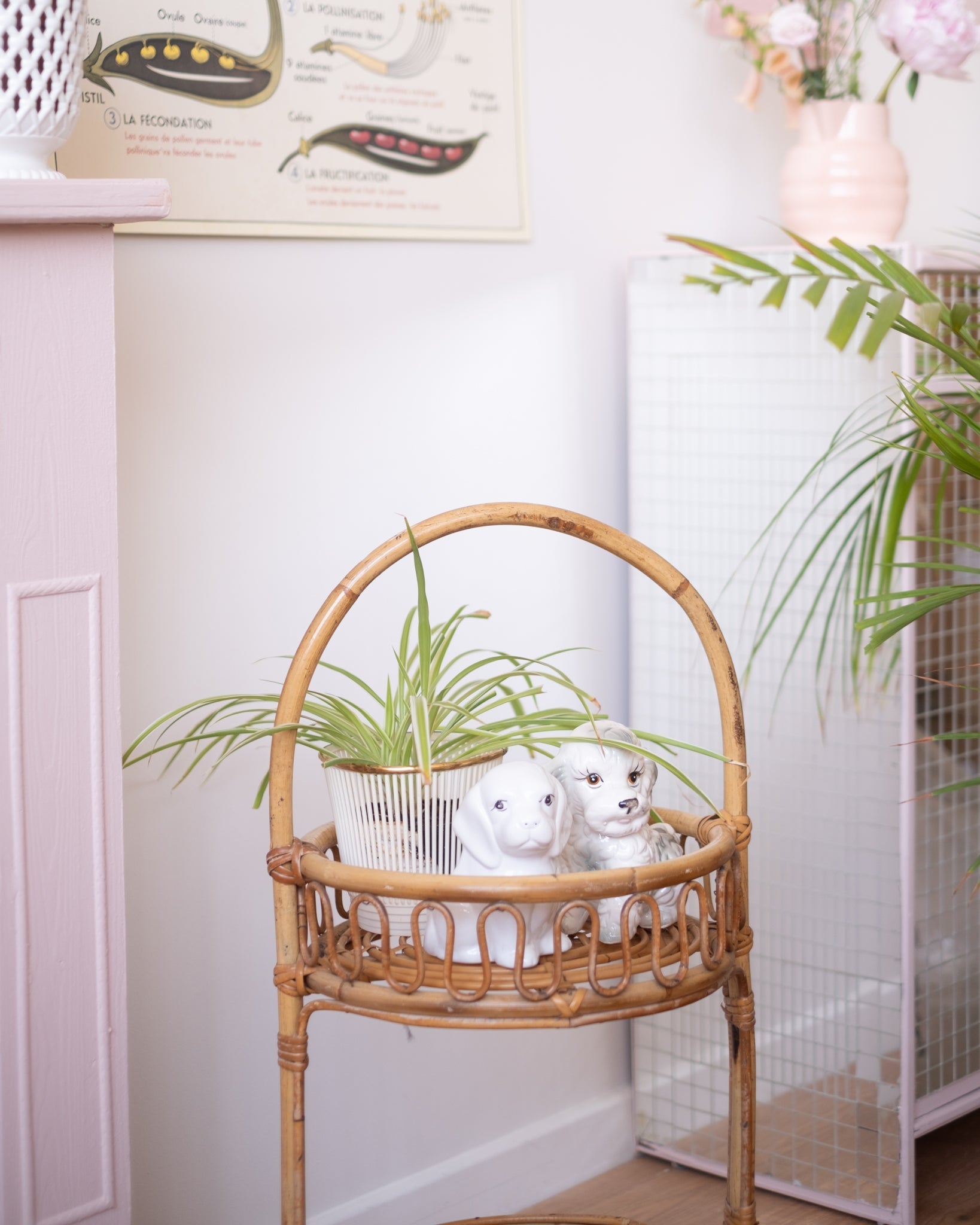 Porte - boissons vintage en rotin - Silly &amp; Billy