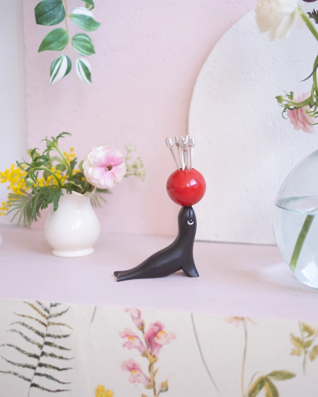 Porte piques vintage otarie - Silly &amp; Billy