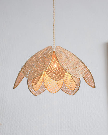 Suspension Fleur double en cannage - Silly &amp; Billy