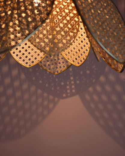 Suspension Fleur double en cannage - Silly &amp; Billy