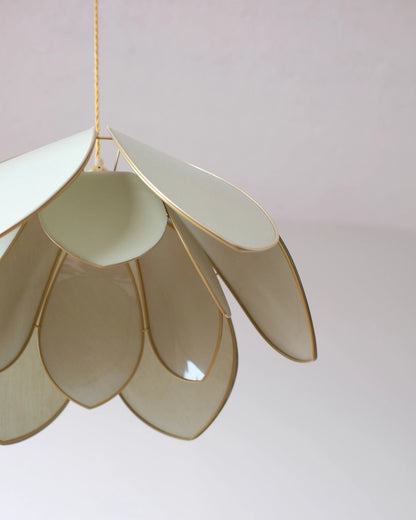 Suspension Fleur double - Eucalyptus et doré - Silly &amp; Billy
