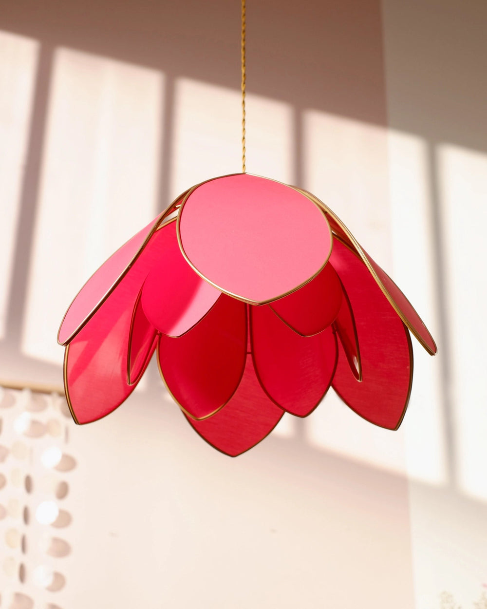 Suspension Fleur double - Flamingo