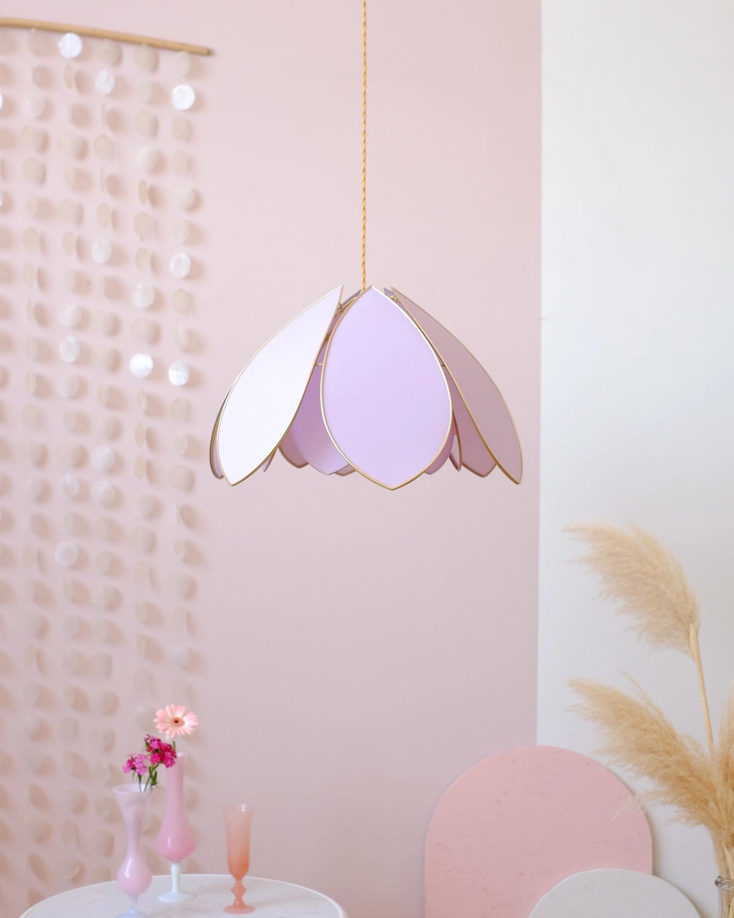 Suspension Fleur double - Lilas - Silly &amp; Billy