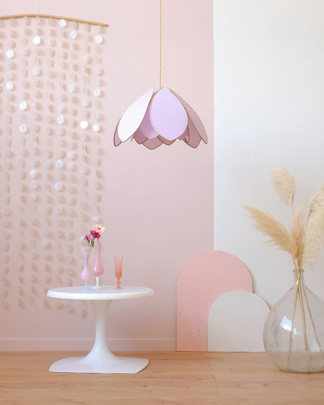 Suspension Fleur double - Lilas - Silly & Billy