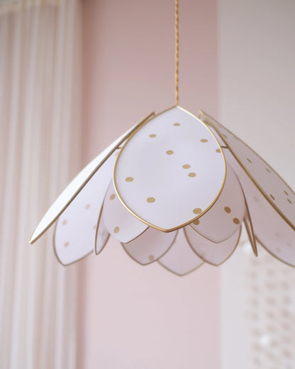 Suspension Fleur double - Pois dorés - Silly &amp; Billy