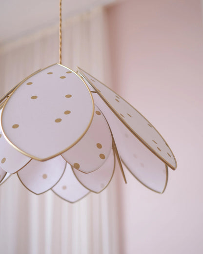 Suspension Fleur double - Pois dorés - Silly &amp; Billy