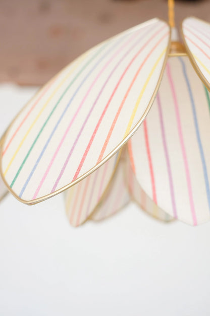 Suspension Fleur double - Rayures multicolores - Silly &amp; Billy