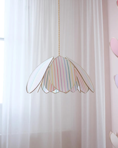 Suspension Fleur double - Rayures multicolores - Silly &amp; Billy