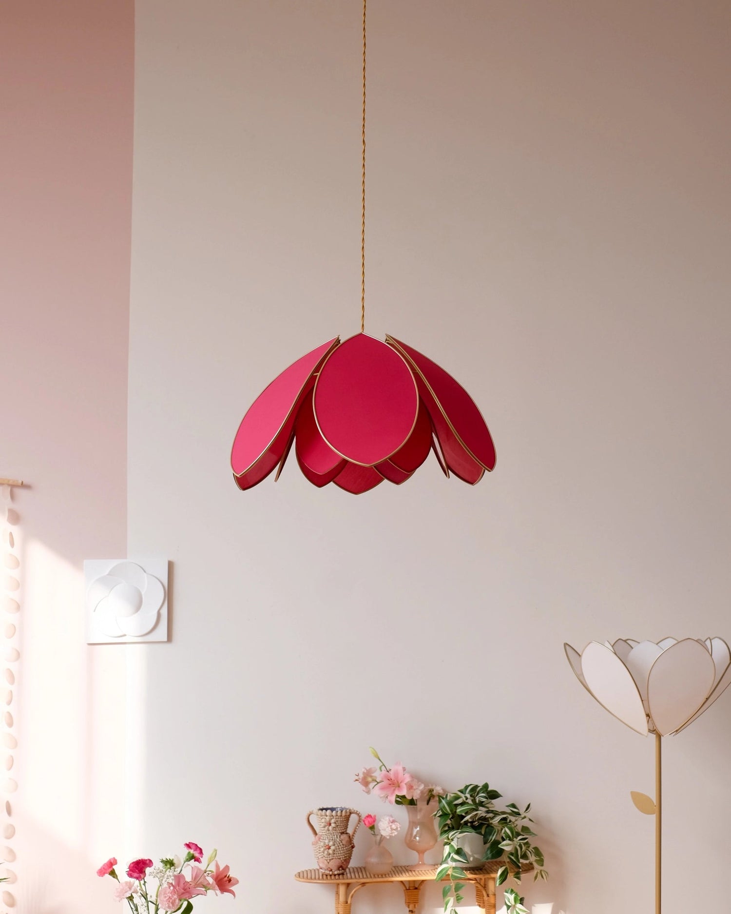 Suspension Fleur double - Rose des bois - Silly &amp; Billy
