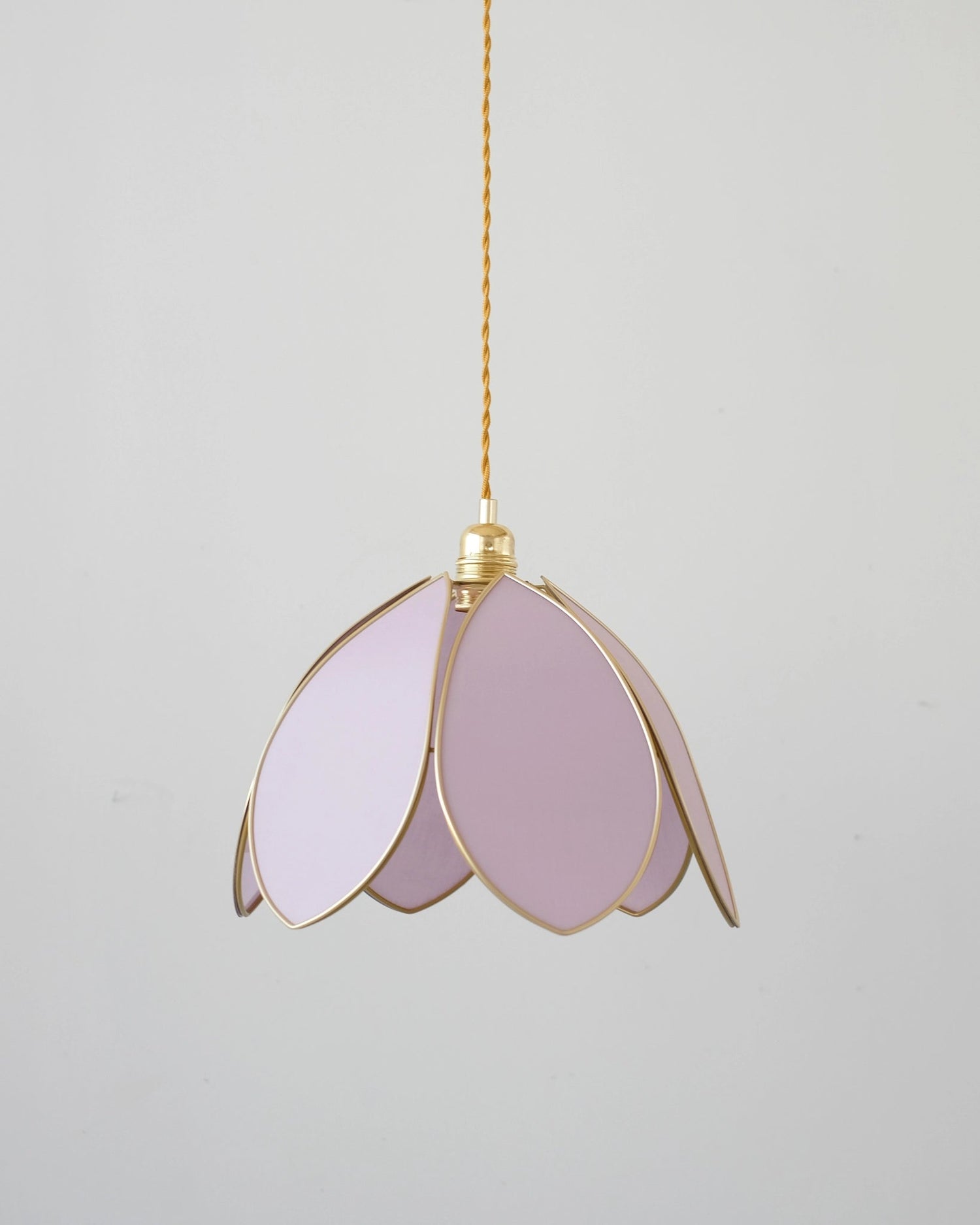 Suspension Fleur simple - Lilas et doré - Silly &amp; Billy