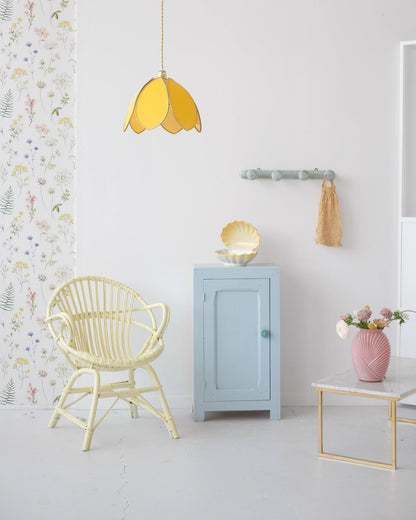 Suspension Fleur simple - Mimosa et doré - Silly &amp; Billy