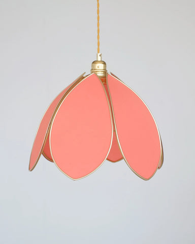 Suspension Fleur simple - Pamplemousse et doré