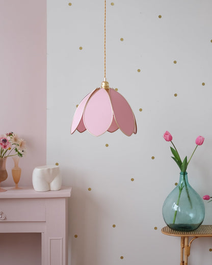 Suspension Fleur simple - Sugar et doré - Silly &amp; Billy