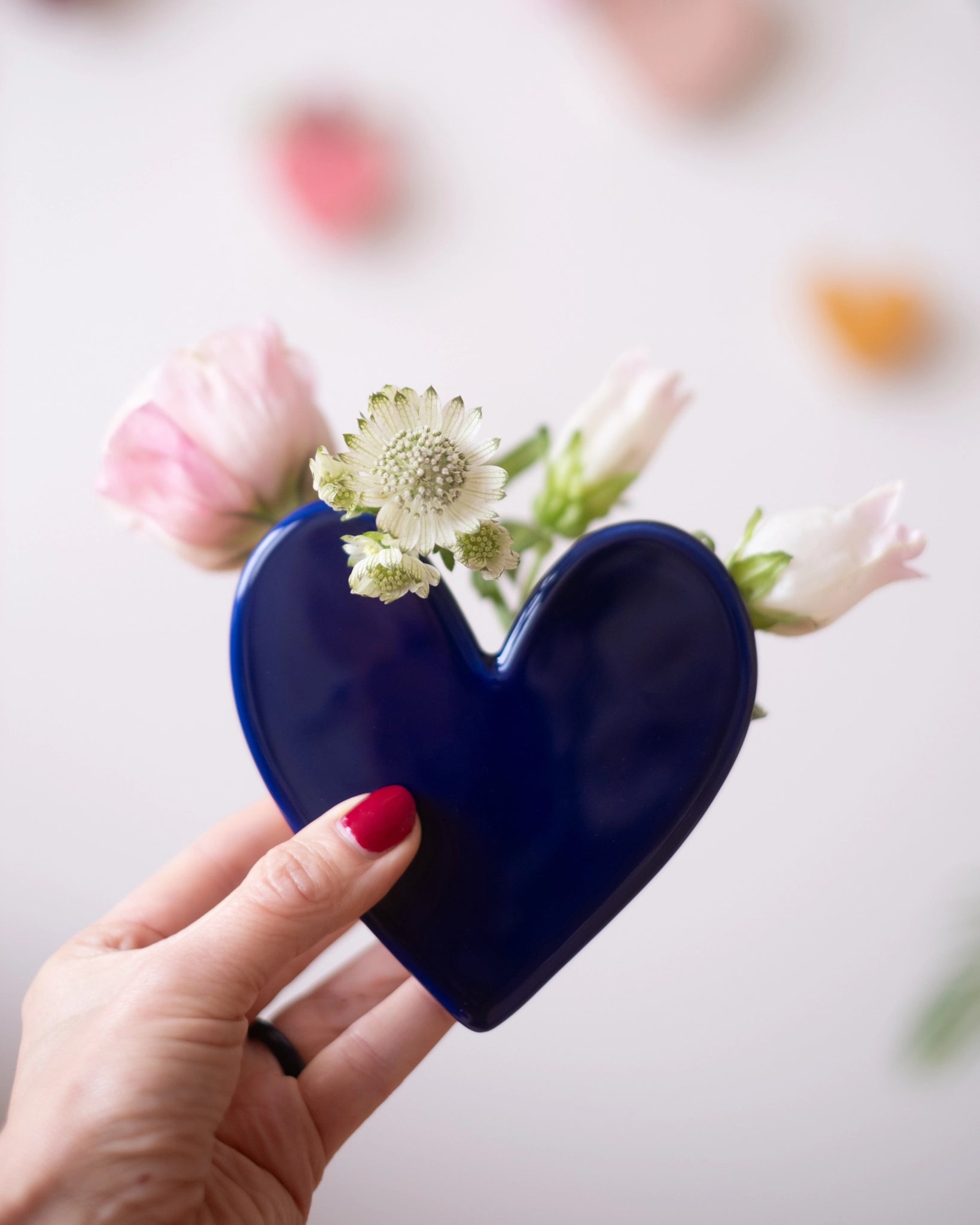 Vase mural Coeur - Bleu nuit - Silly &amp; Billy