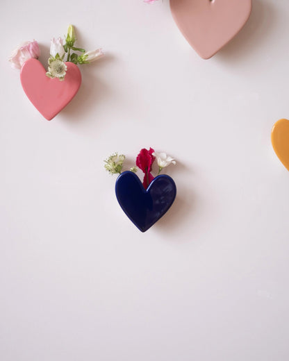 Vase mural Coeur - Bleu nuit - Silly &amp; Billy