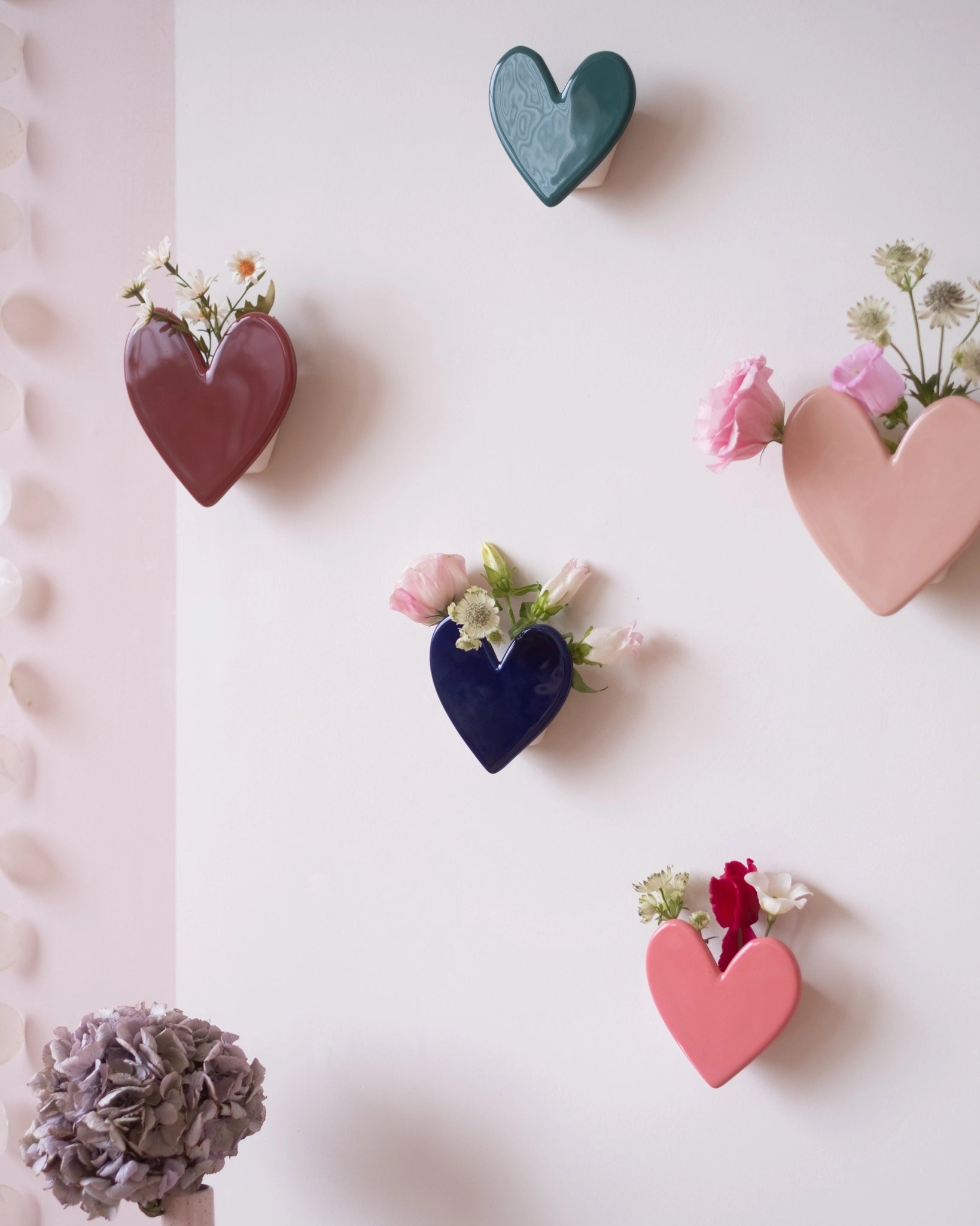 Vase mural Coeur - Bleu nuit - Silly &amp; Billy