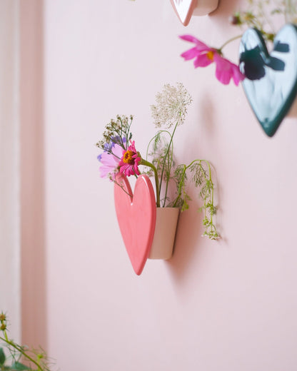 Vase mural Coeur - Grand modèle Malabar - Silly &amp; Billy