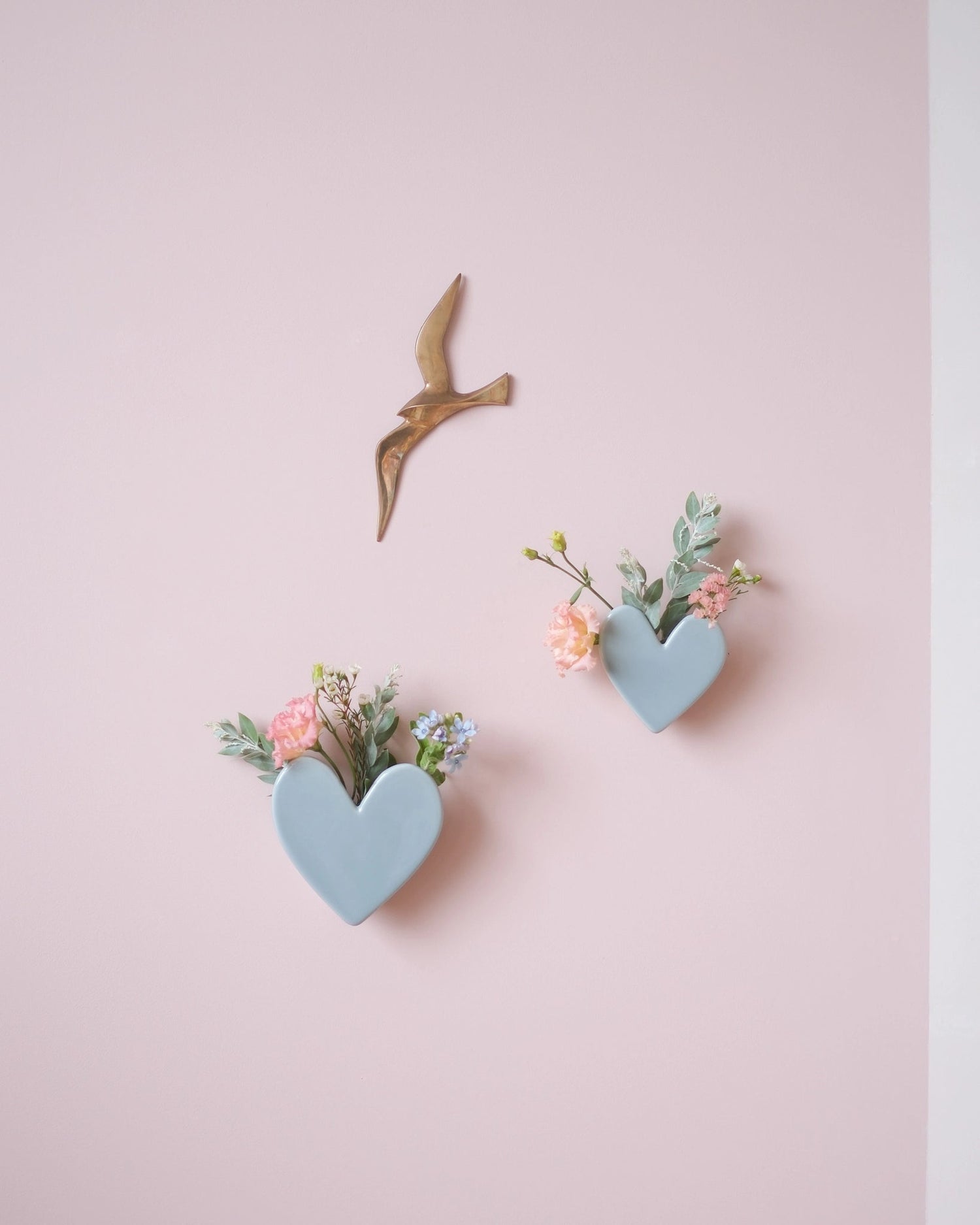 Vase mural Coeur - Grand modèle Sauge - Silly &amp; Billy