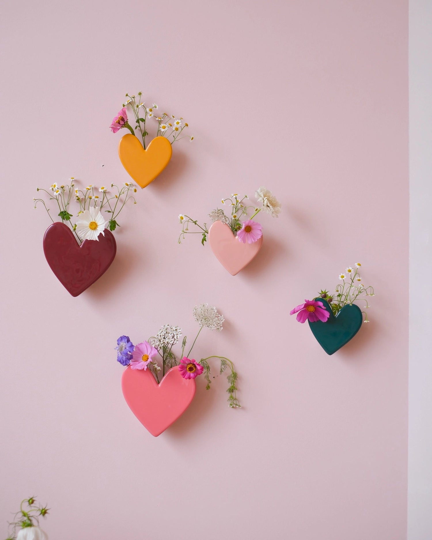 Vase mural Coeur - Vert jungle - Silly &amp; Billy