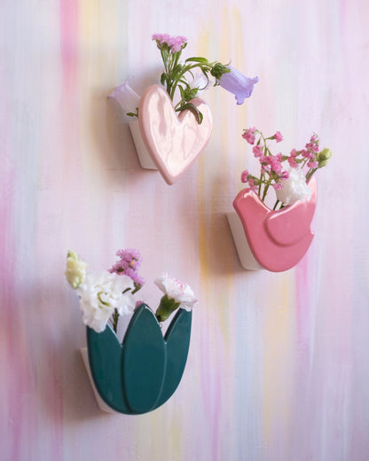 Vase mural Tulipe - Vert jungle - Silly &amp; Billy