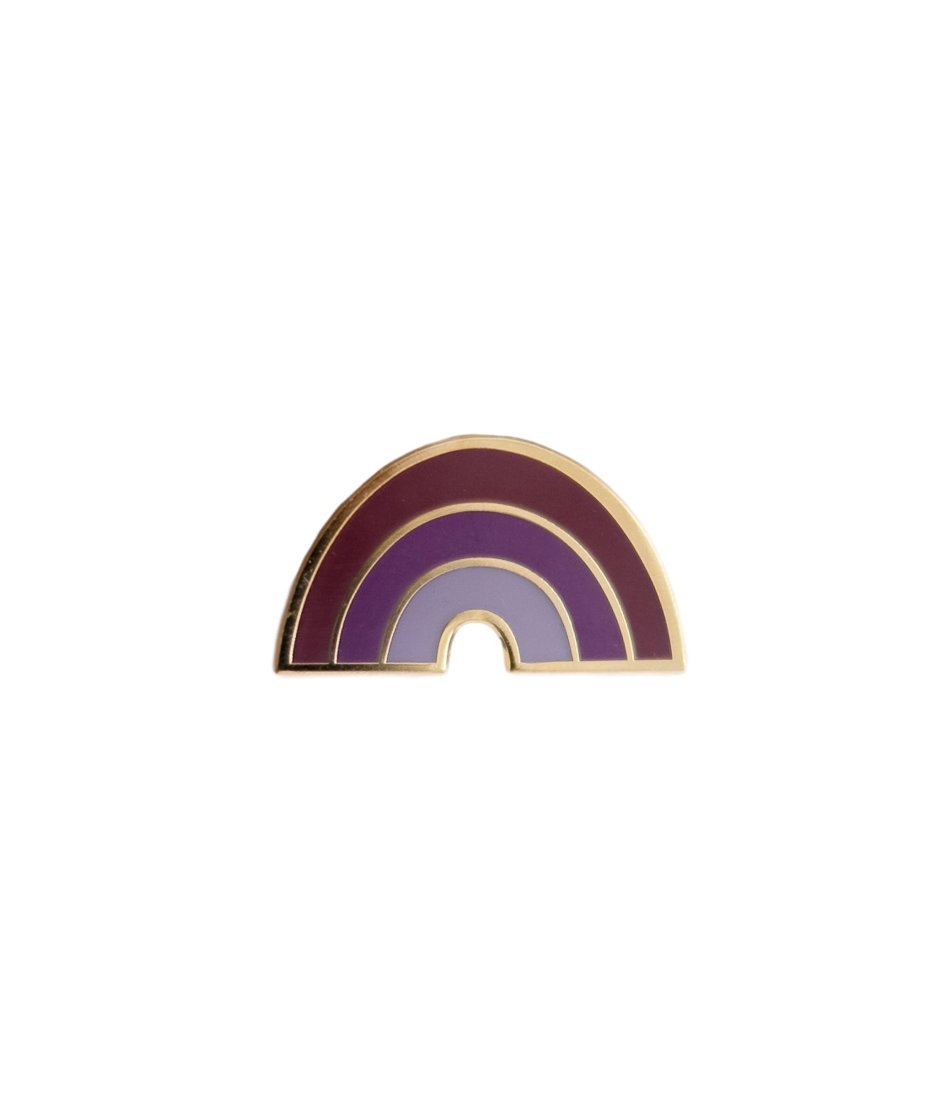 Pins Arc en ciel Aubergine