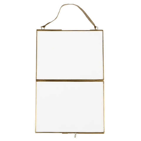 Cadre en verre et laiton - Paysage 15x10 cm