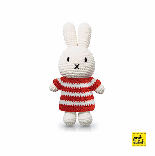 Peluche Miffy rayé - Rouge