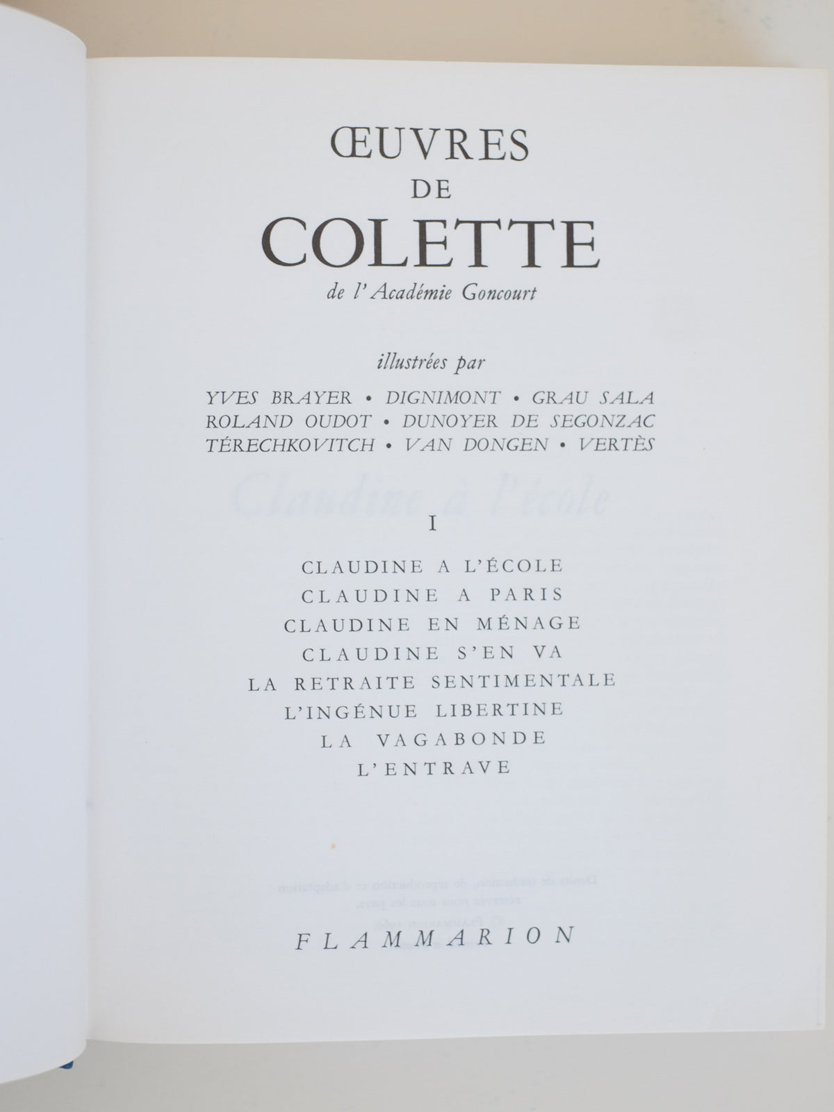 Oeuvres illustrées de Colette en 3 volumes - 1960