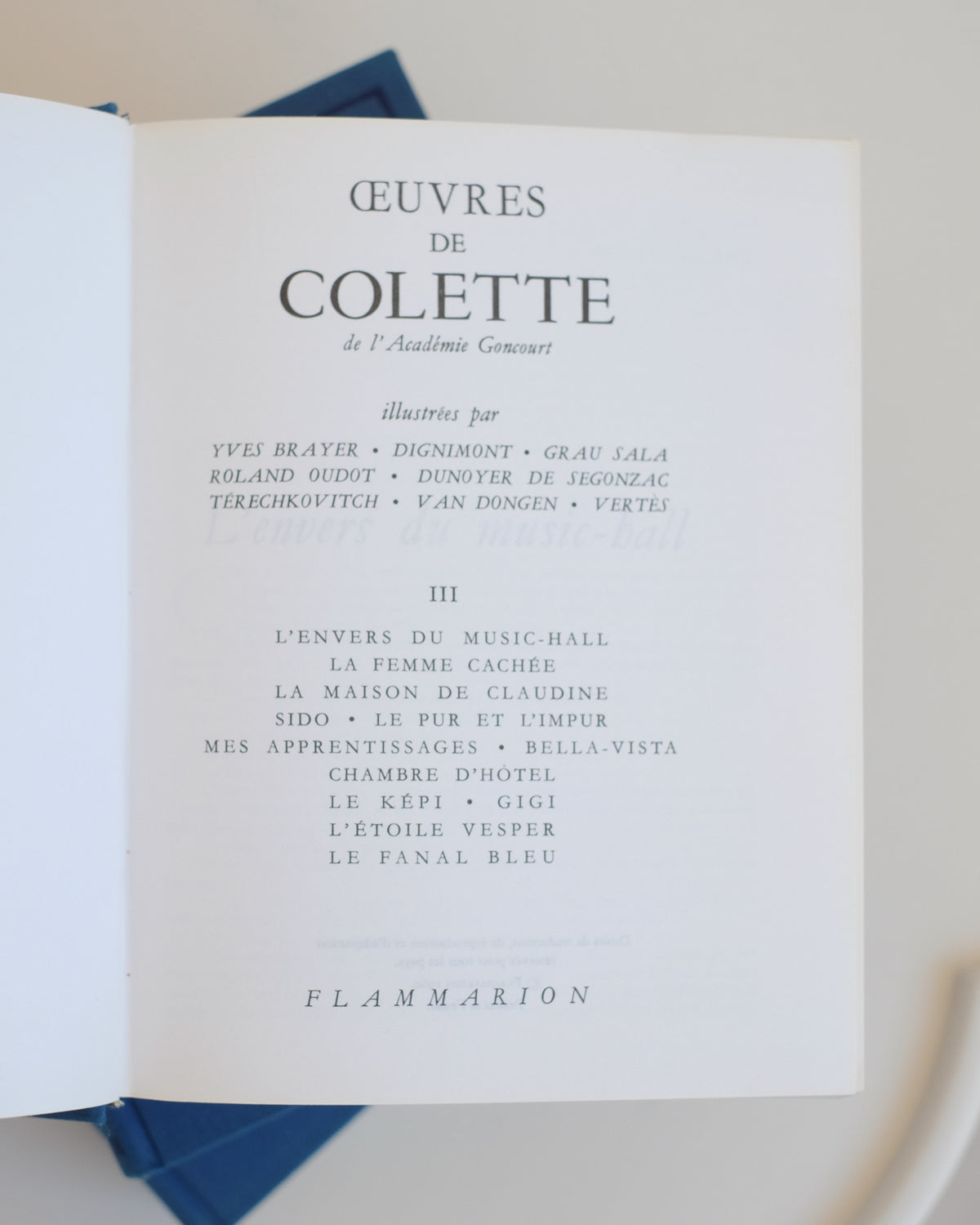 Oeuvres illustrées de Colette en 3 volumes - 1960