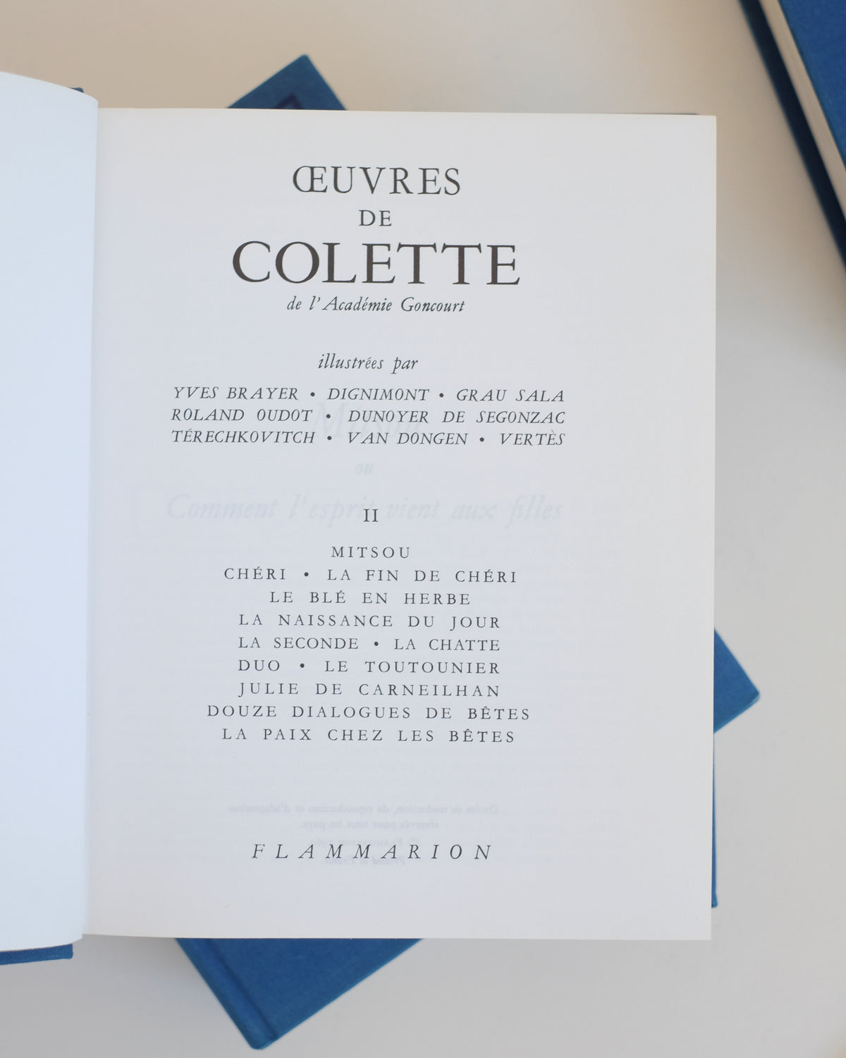 Oeuvres illustrées de Colette en 3 volumes - 1960