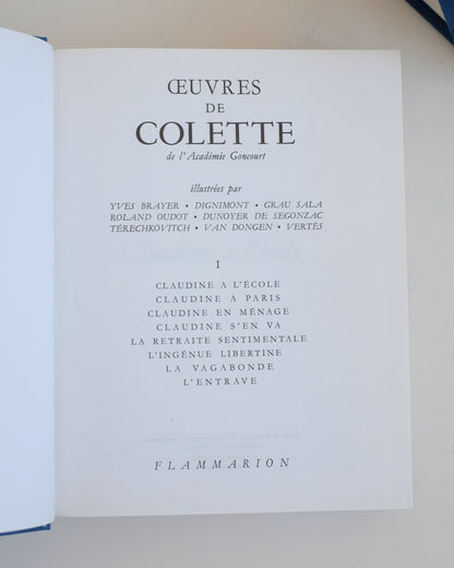 Oeuvres illustrées de Colette en 3 volumes - 1960