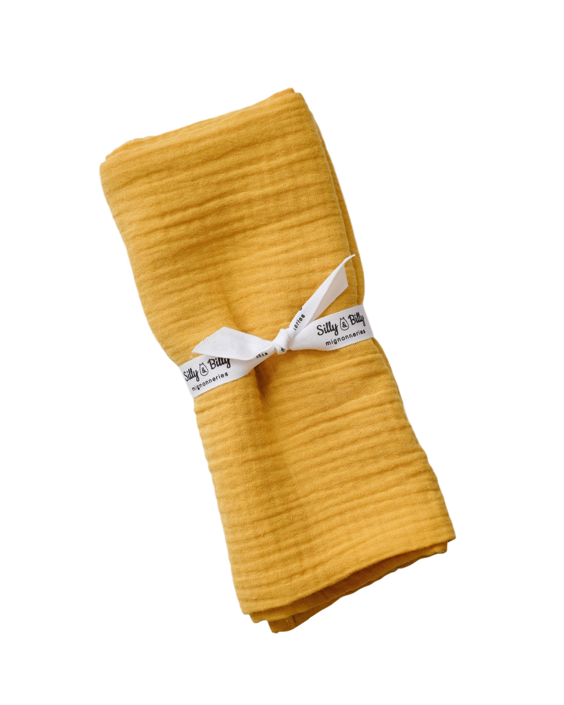 Petit lange en gaze de coton - Moutarde - 60x60 cm