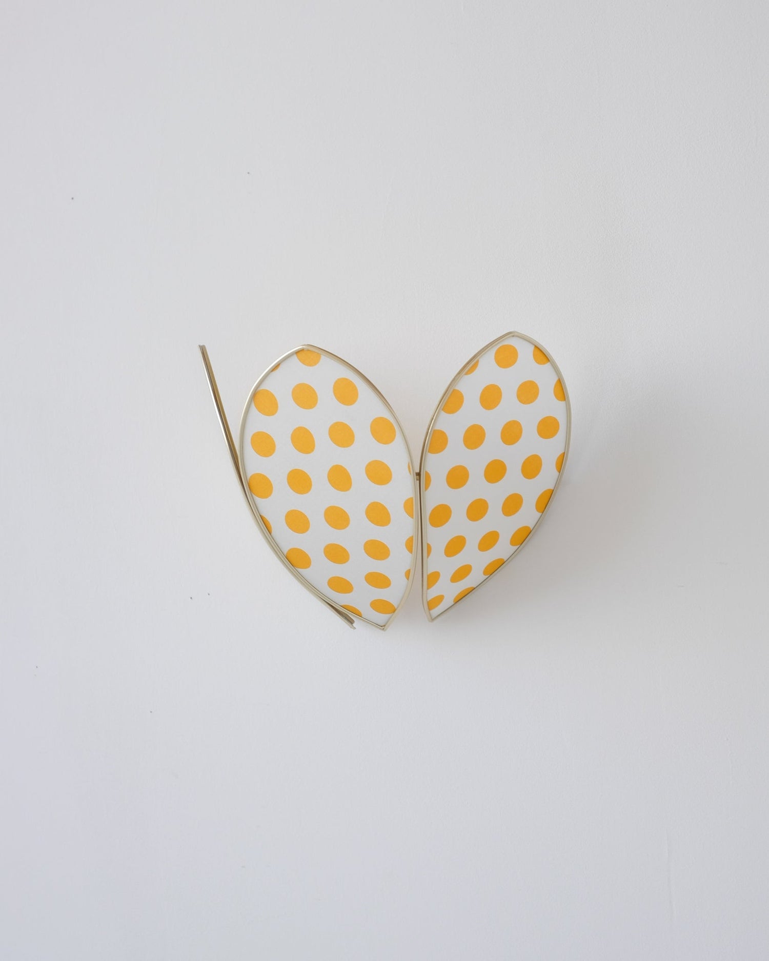 Applique Fleur Blanc à pois jaunes - Silly &amp; Billy