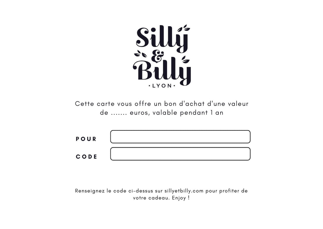 Carte - cadeau - Silly &amp; Billy