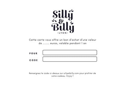 Carte - cadeau - Silly &amp; Billy
