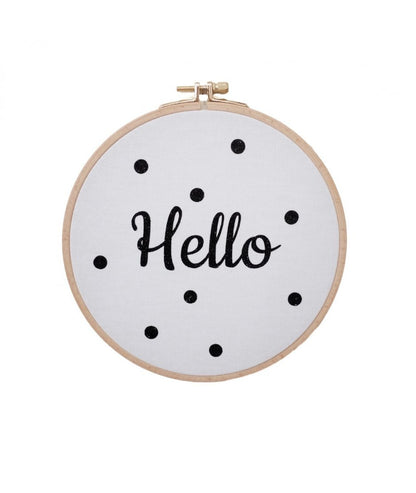 Grand cadre Hello à pois - Silly &amp; Billy