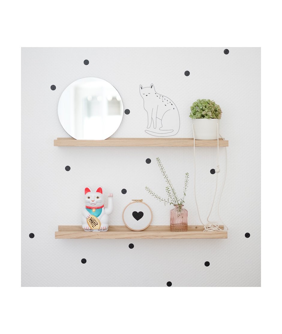 Planche de stickers muraux - Pois noirs - Silly &amp; Billy