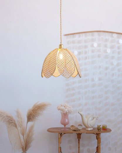Suspension fleur simple en cannage - Silly &amp; Billy
